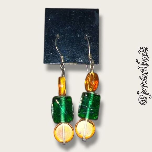 Bundle Sale 3 for $15 | Glass Bead Dangle Earrings – 1 3/4” - Picture 1 of 6